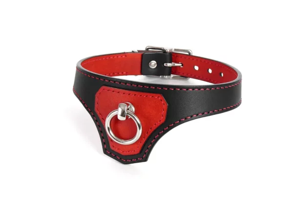 collier bdsm rouge et noir